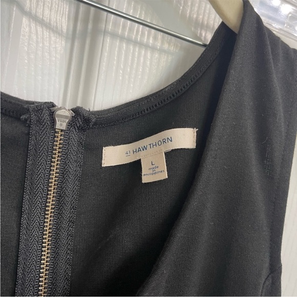 41 Hawthorne Stitch Fix A Line Shift Dress Career Color Block Black White Sz L - Picture 8 of 10